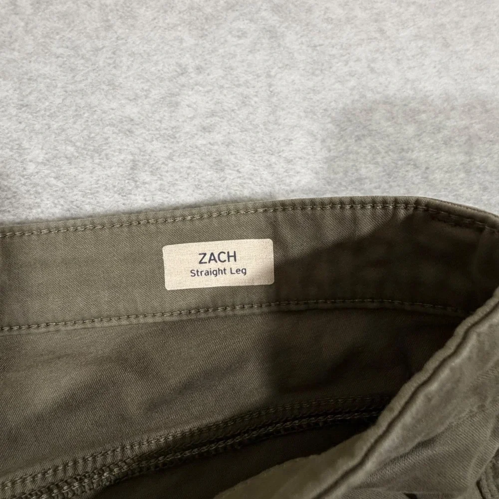 Mavi Jeans Zach Pants‎ Mens 34 Olive Green Straight Leg Twill Trousers